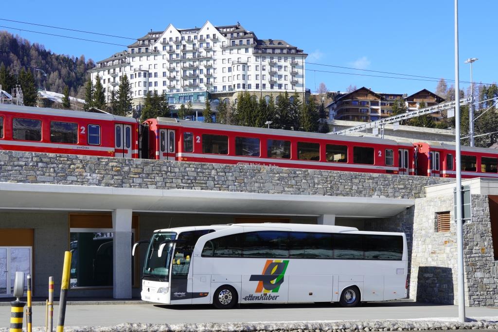 Mercedes Travego  Ettenhuber , St. Moritz März 2020