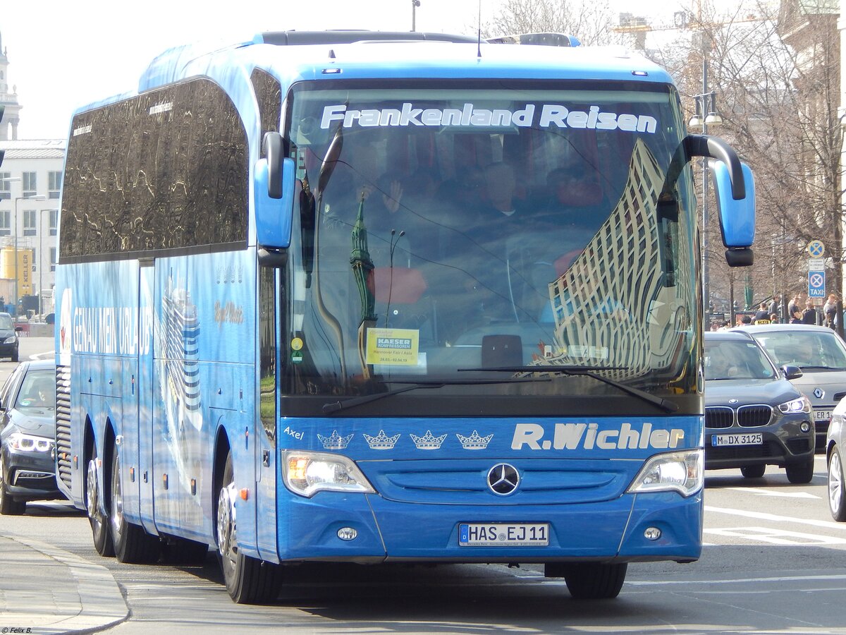 Mercedes Travego von Frankenland Reisen aus Deutschland in Berlin am 30.03.2019