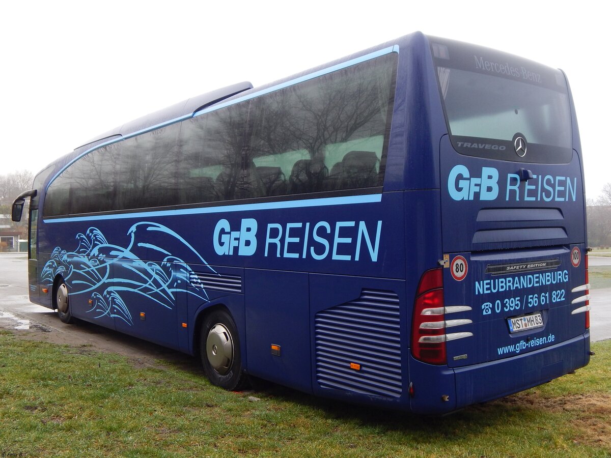 Mercedes Travego von GFB-Reisen aus Deutschland in Sassnitz am 26.01.2020