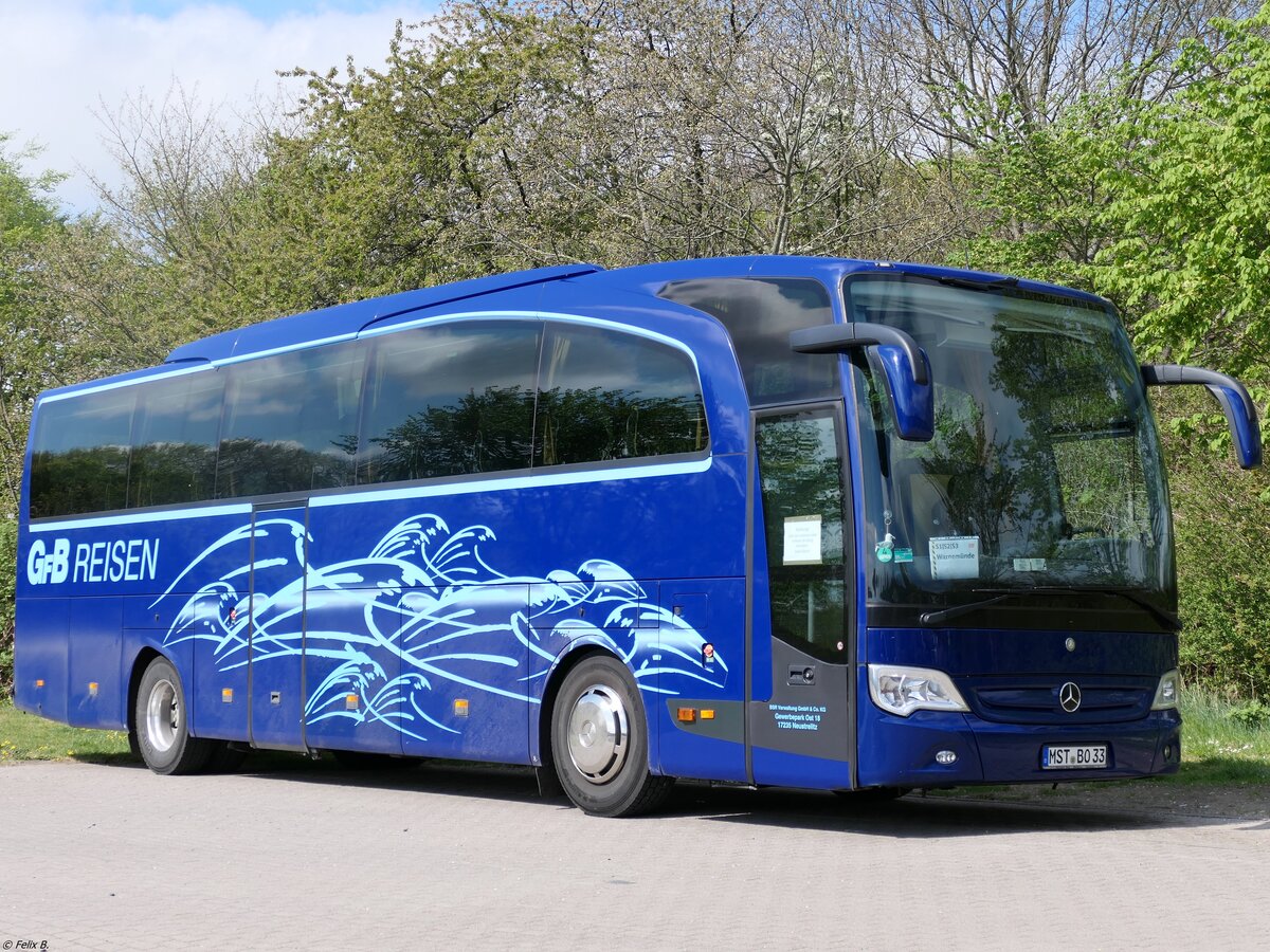 Mercedes Travego von GFB-Reisen aus Deutschland in Sassnitz am 03.05.2020