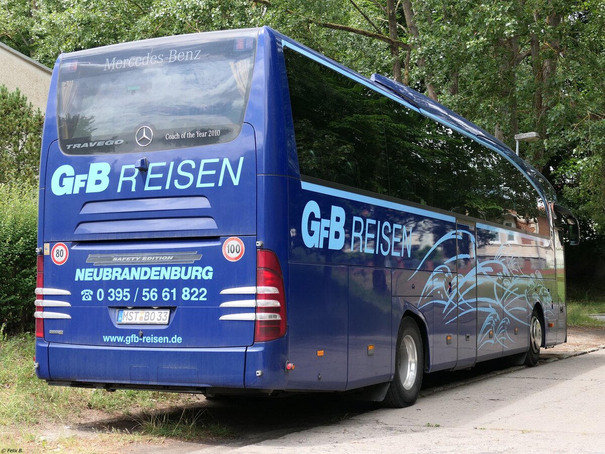 Mercedes Travego von GFB-Reisen aus Deutschland in Sassnitz am 02.07.2020