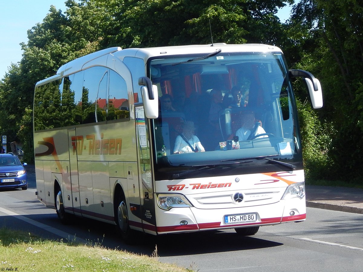 Mercedes Travego von HD-Reisen aus Deutschland in Sassnitz am 14.06.2015
