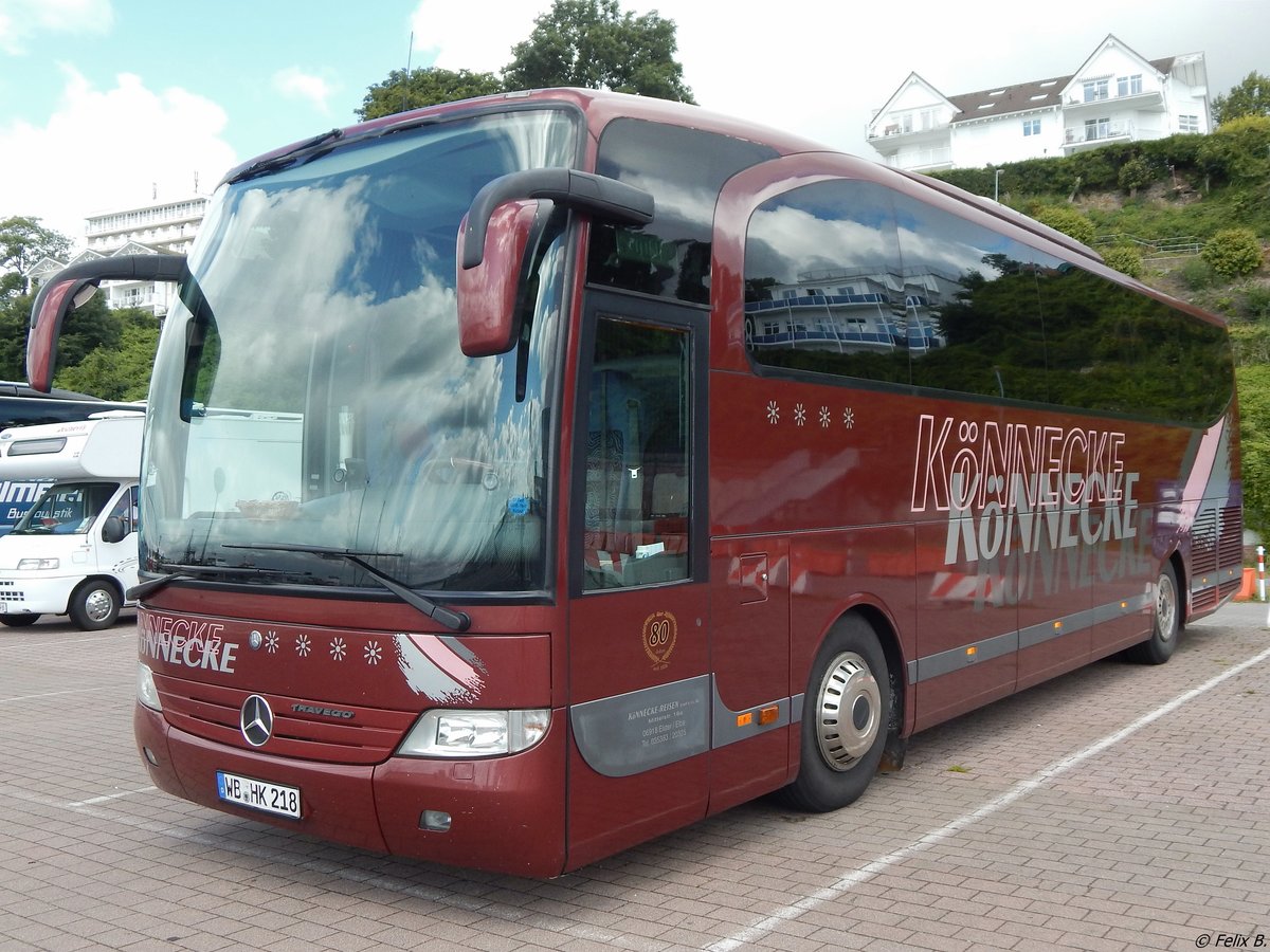 Mercedes Travego von Könnecke-Reisen aus Deutschland im Stadthafen Sassnitz am 17.07.2017