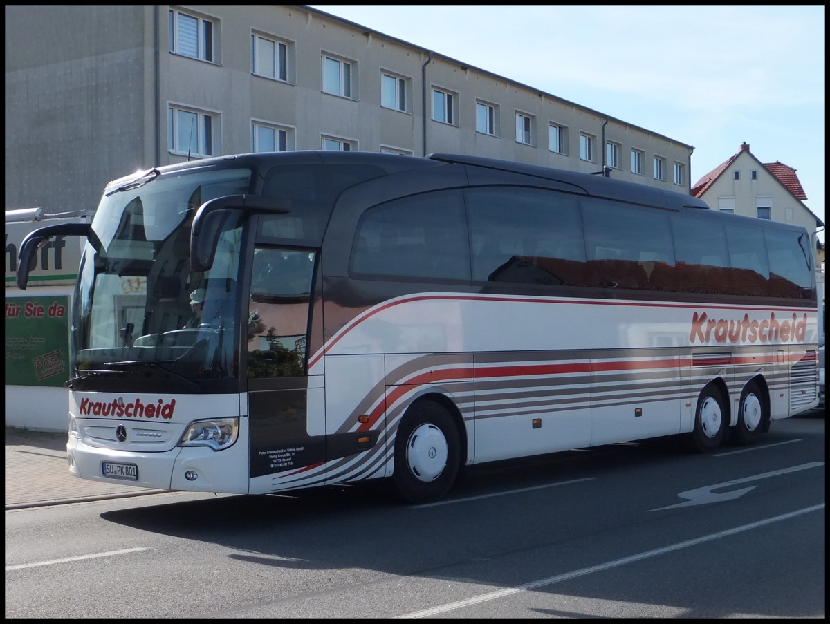 Mercedes Travego von Krautscheid aus Deutschland in Bergen am 29.04.2014