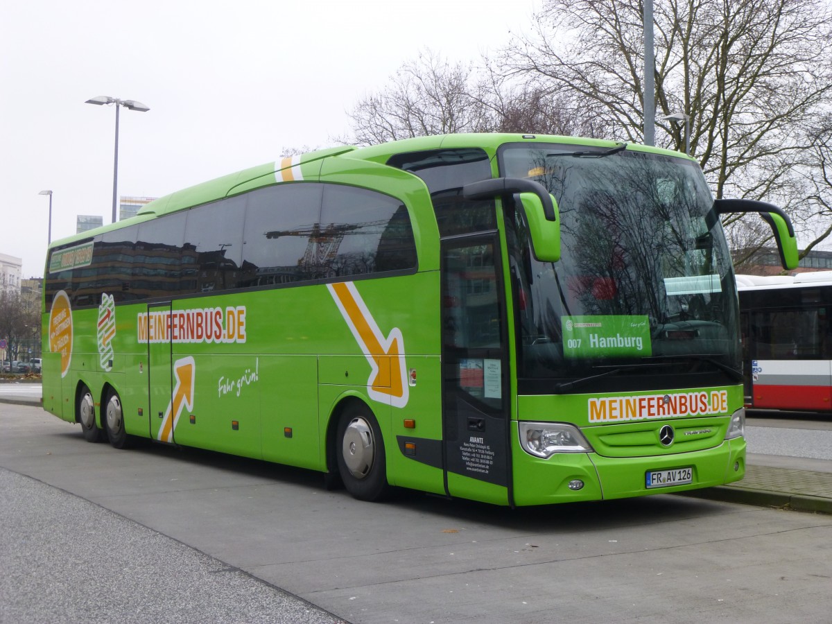 Mercedes Travego L  Mein Fernbus - Avanti , Hamburg ZOB 19.01.2014