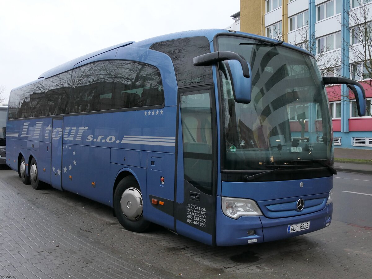Mercedes Travego von Litour aus Tschechien in Neubrandenburg am 29.02.2020