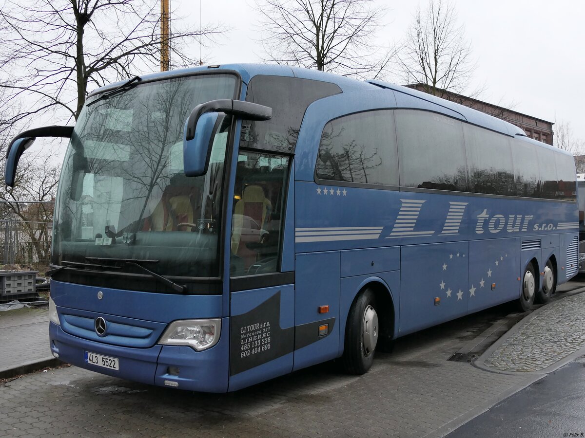 Mercedes Travego von Litour aus Tschechien in Neubrandenburg am 29.02.2020