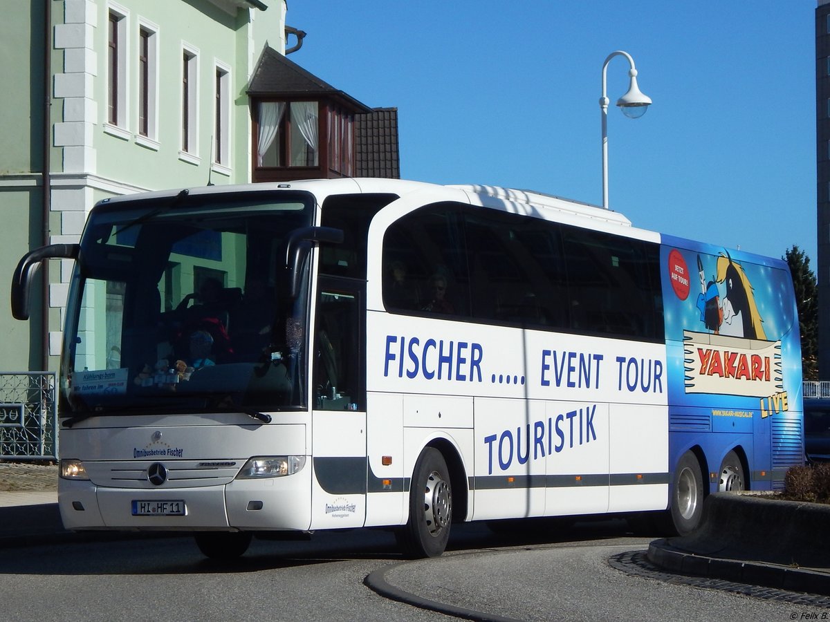 Mercedes Travego von Omnibusbetrieb Fischer aus Deutschland in Sassnitz am 11.03.2015
