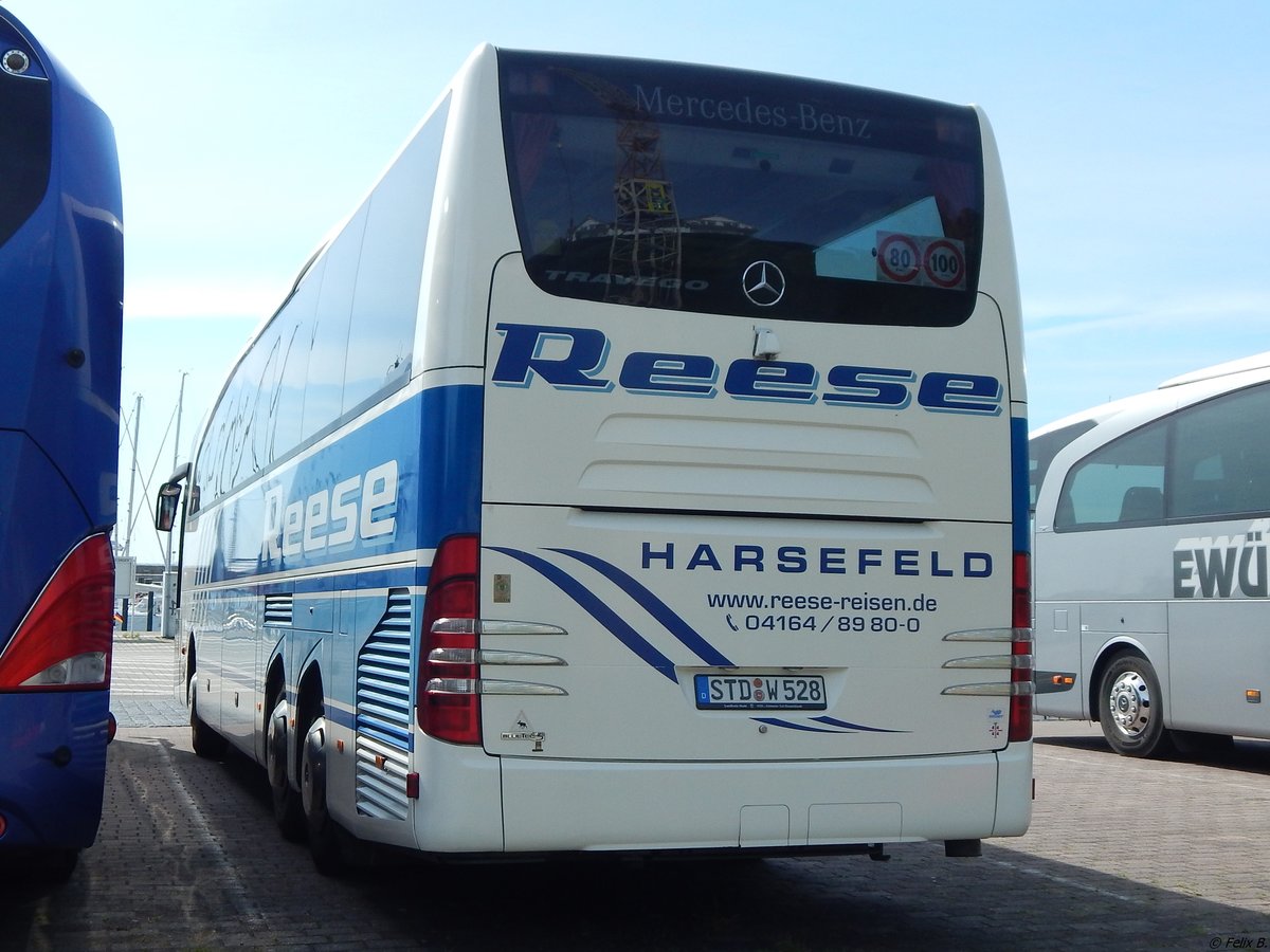 Mercedes Travego von Reese Reisen aus Deutschland im Stadthafen Sassnitz am 21.05.2018