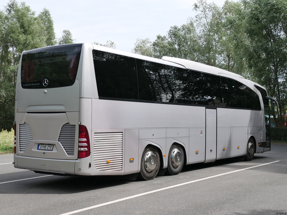 Mercedes Travego von Wohlbold aus Deutschland in Plau am See am 08.08.2024