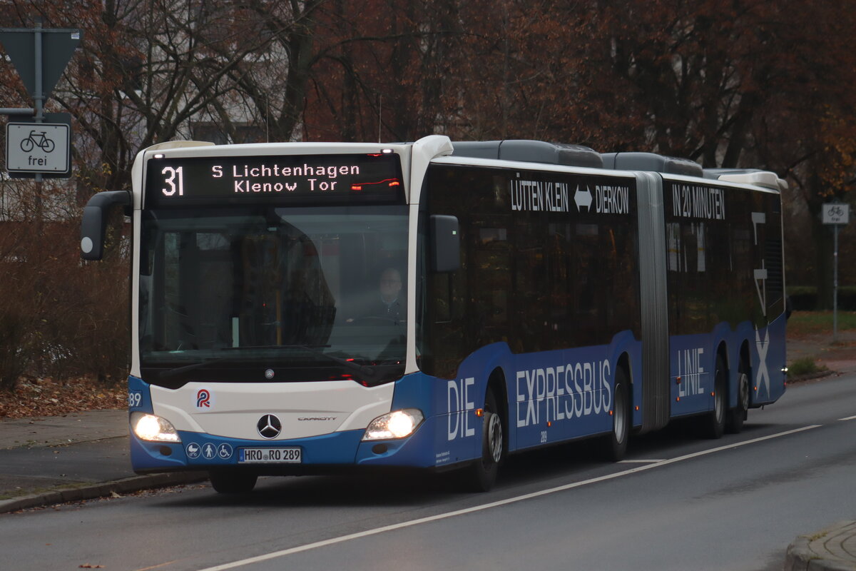 Meredes Benz Capacity der RSAG Rostock - Wagen 289 - Bj 2020