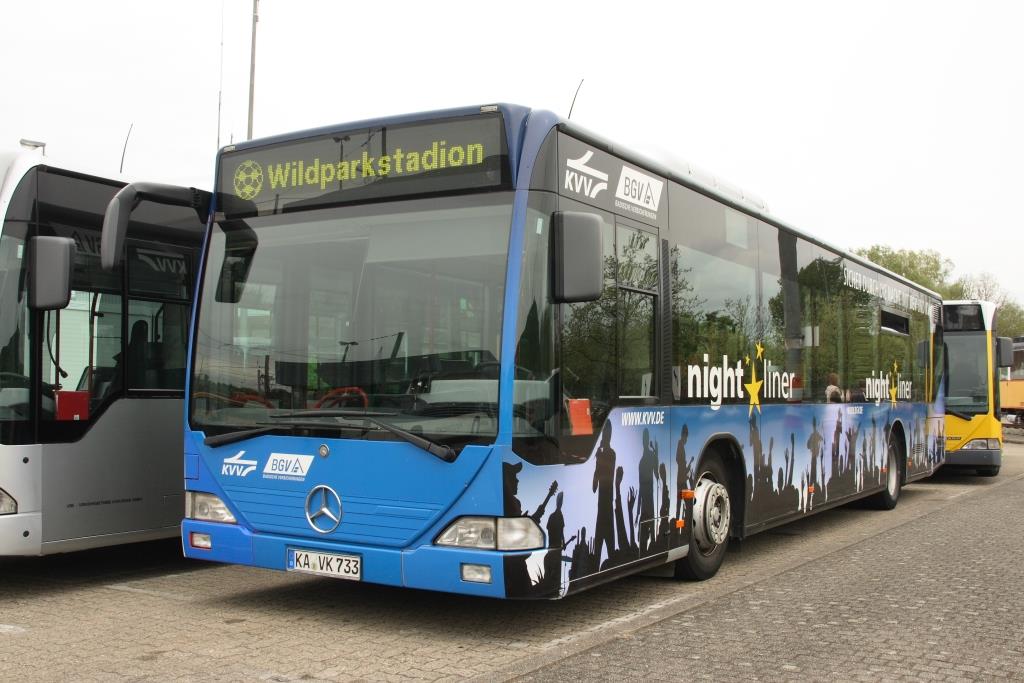 Mervedes Citaro I  Verkehrsbetriebe Karlsruhe ,  20 Jahre KVV  und Tag der offenen Tür bei den VBK, Karlsruhe 25.04.2015