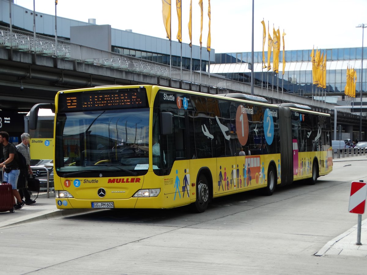 Müller Reisen Mercedes Benz Citaro 1 Facelift G Terminal Shuttle am 29.07.17 in Frankfurt Flughafen 