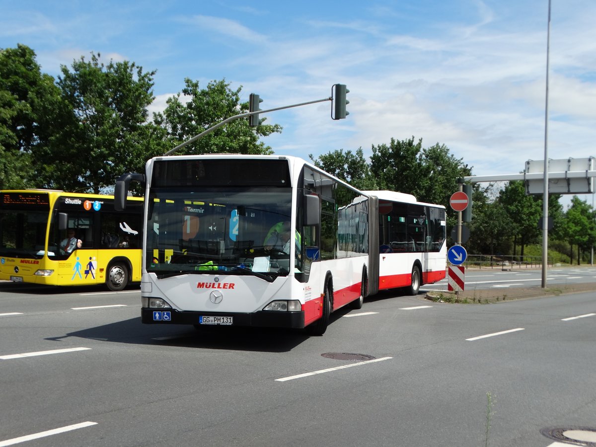 Müller Reisen Mercedes Benz Citaro 1 G am 29.07.17 am Frankfurter Flughafen 