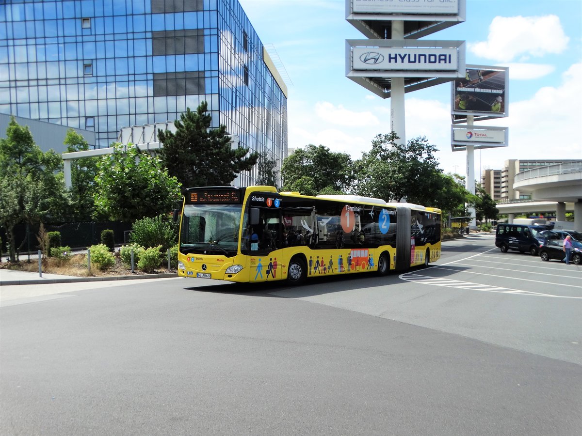 Müller Reisen Mercedes Benz Citaro 2 G Terminal Shuttle am 29.07.17 in Frankfurt Flughafen