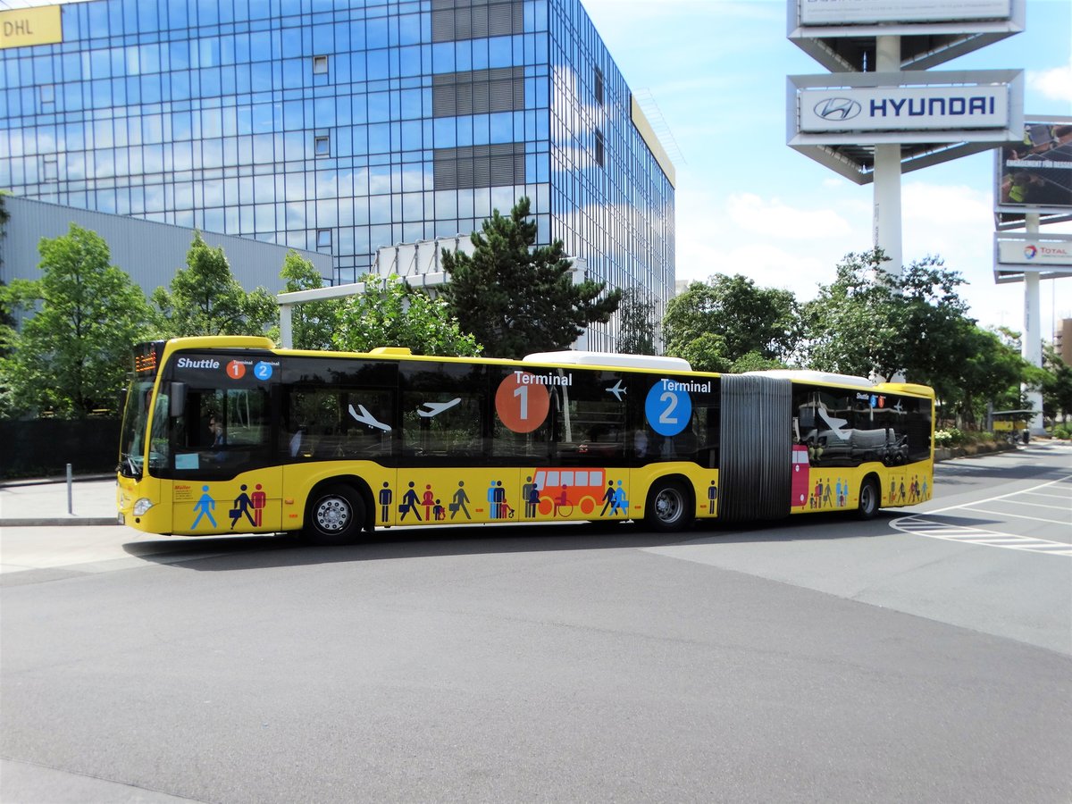 Müller Reisen Mercedes Benz Citaro 2 G Terminal Shuttle am 29.07.17 in Frankfurt Flughafen