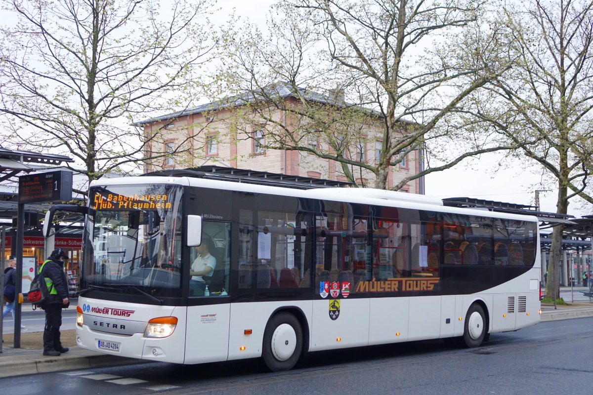 Müller Tours / AB-AD 4284 / Aschaffenburg, Hauptbahnhof/ROB / Setra S 415 LE business / Aufnahemdatum: 29.04.2021