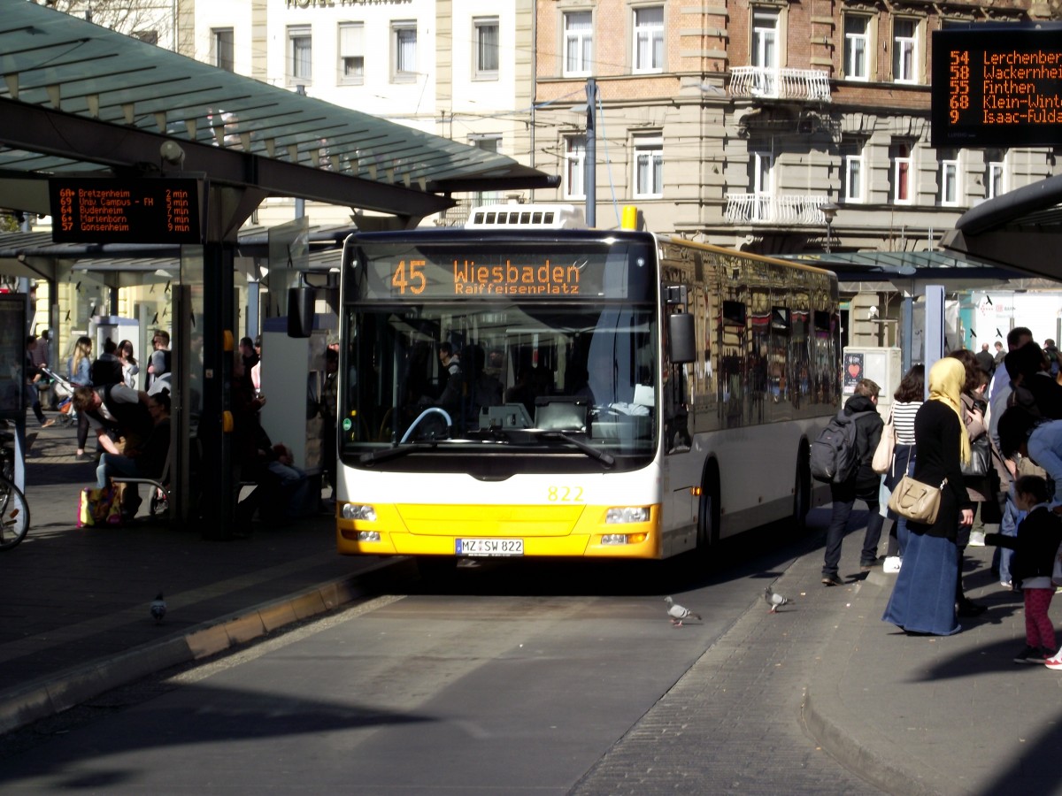 MVG MAN Lions City G 822 am 20.03.14 in Mainz auf der 45