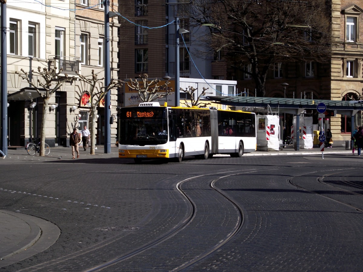 MVG MAN Lions City G 755 am 20.03.14 in Mainz auf der 61 