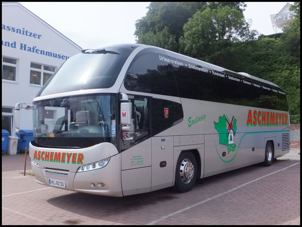 Neoplan Cityliner von Aschemeyer aus Deutschland im Stadthafen Sassnitz am 16.06.2014