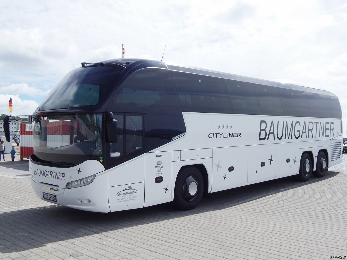 Neoplan Cityliner von Baumgartner aus Deutschland im Stadthafen Sassnitz am 12.06.2016