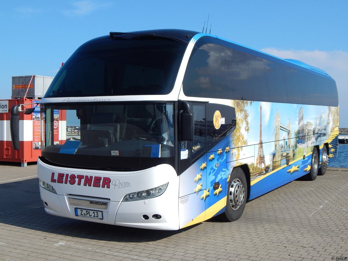 Neoplan Cityliner von Leistner Reisen aus Deutschland (ex Fischland-Darss-Tours) im Stadthafen Sassnitz am 16.09.2017