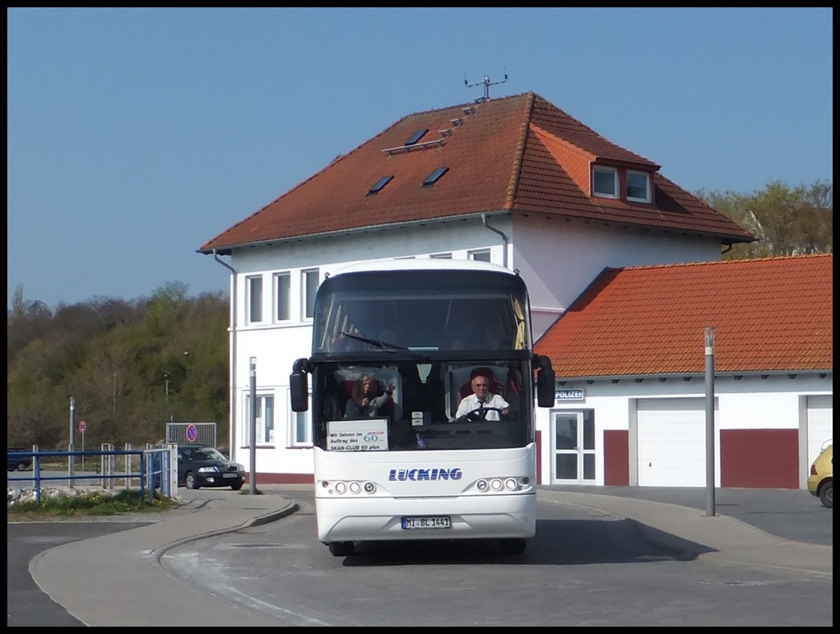Neoplan Cityliner von Lücking aus Deutschland im Stadthafen Sassnitz am 26.04.2014