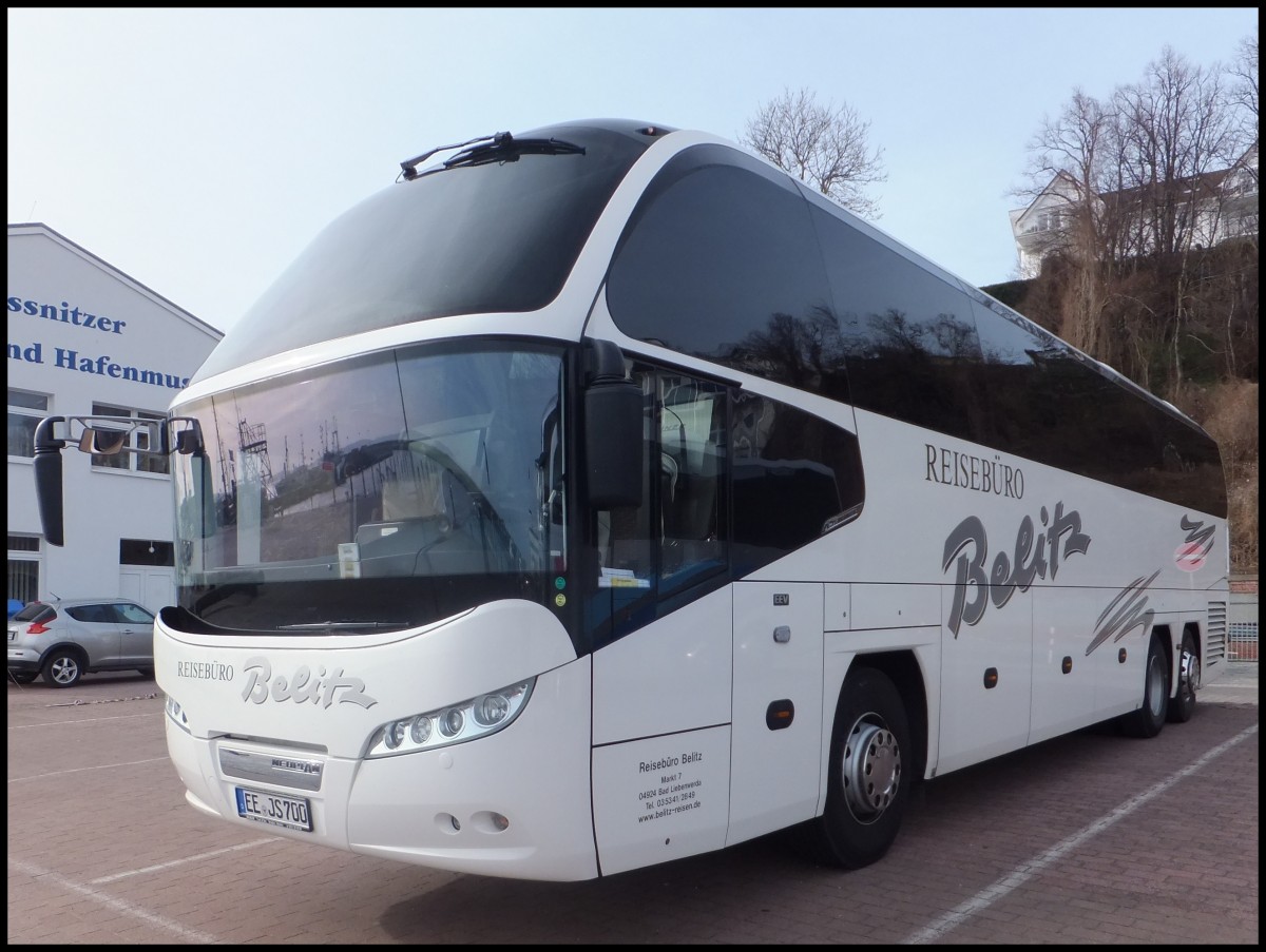 Neoplan Cityliner von Reisebüro Belitz aus Deutschland im Stadthafen Sassnitz am 14.03.2014