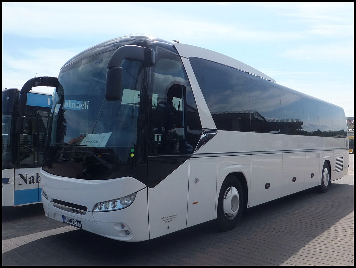 Neoplan Jetliner aus Mnchen zum Test bei der RPNV in Bergen am 27.08.2013