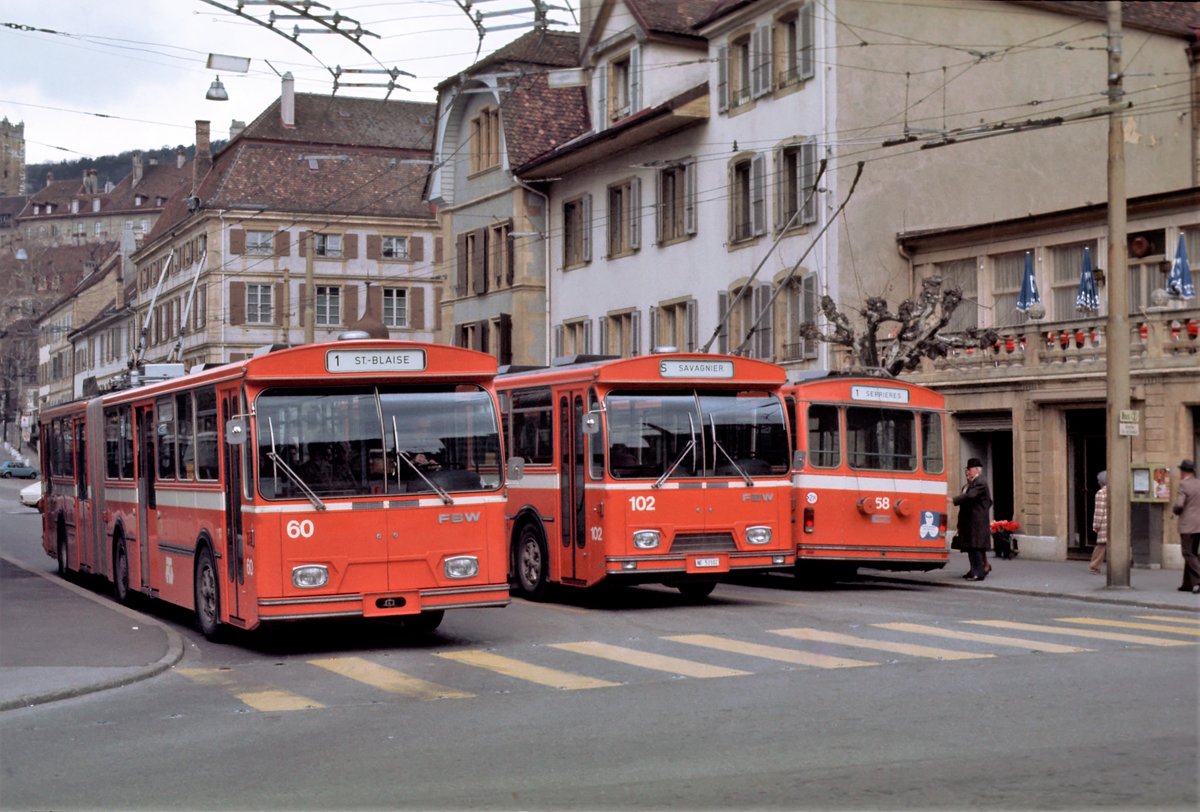 NeuchÀtel, April 1977. Digitalisiert von einem Kodak Farbdia