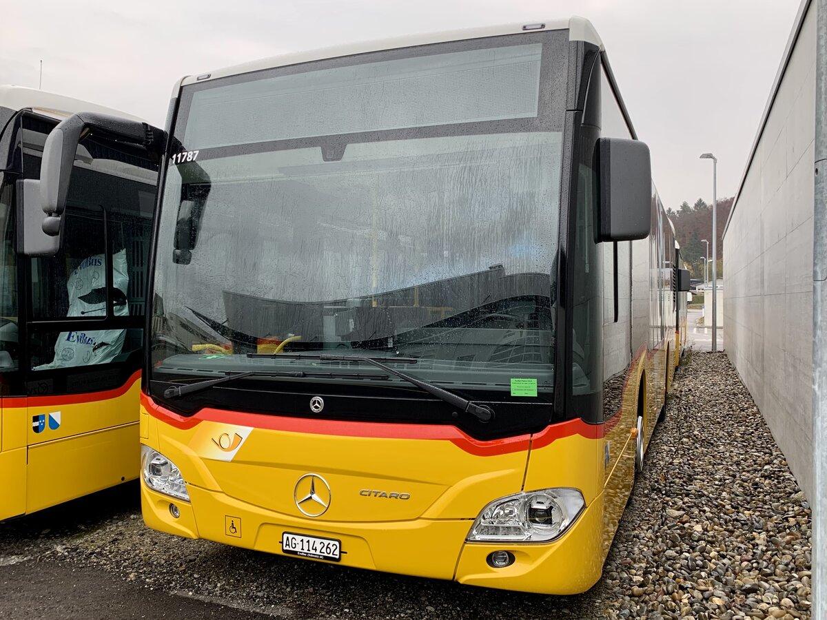 Neuer MB C2 K hybrid '11787'  AG 114 262  für den PU Rolf Stutz, Jonen am 13.11.21 bei Evobus in Winterthur.