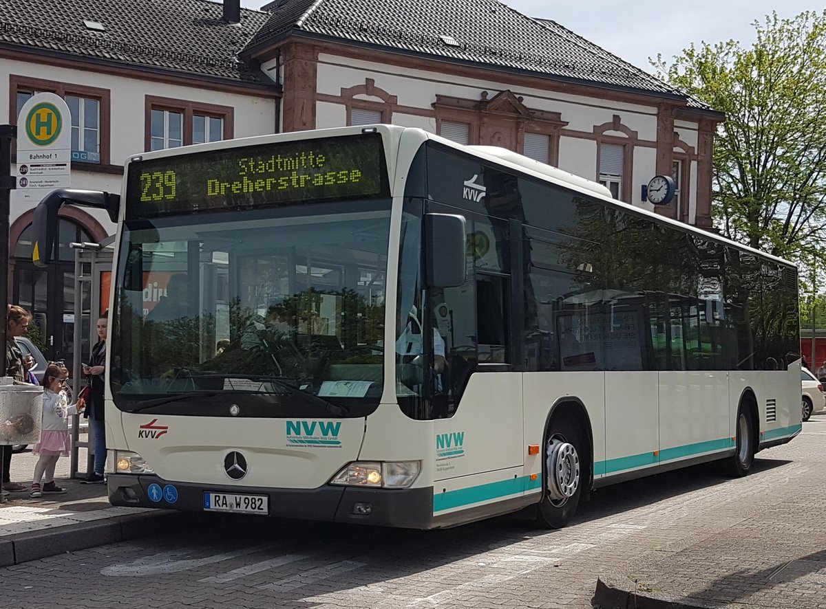 NVW Kuppenheim ~ Mercedes Benz O530 Citaro ~ April 2019 Rastatt Bahnhof ~ 239 Stadtmitte Dreherstraße 