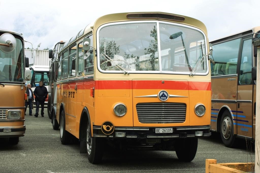 Oldtimer Saurer SV2C-H  PTT , 2. Europäisches Oldtimerbustreffen Wissembourg/Elsass 27.04.2019 