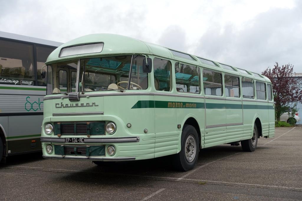 Oldtimer Saviem Chausson SC3 Bj. 1964  Marne et Morin - Autocars Anciens de France , 2. Europäisches Oldtimerbustreffen Wissembourg/Elsass 27.04.2019 