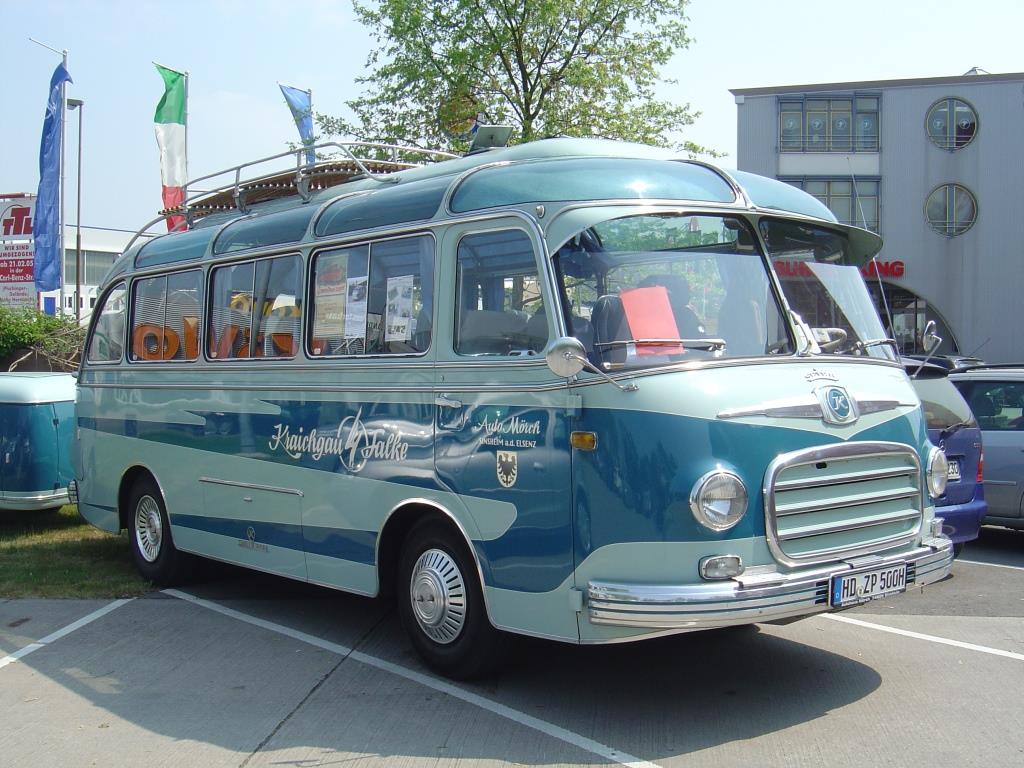 Oldtimer Setra S 6 Bj. 1962  Kraichgau Falke , 2. Europatreffen historischer Omnibusse Sinsheim 2007