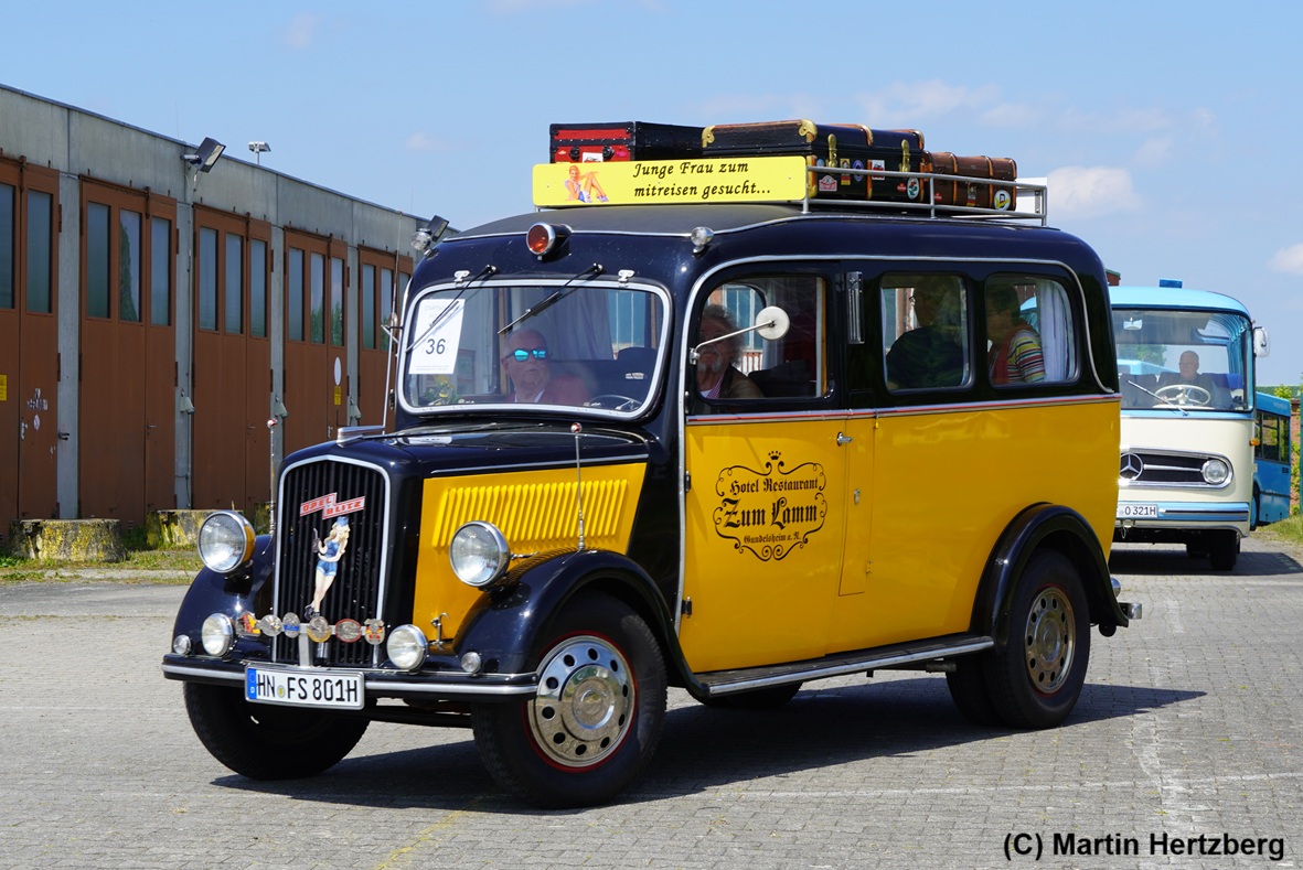 Opel Blitz 1,5 t Bj. 1949 Zum Lamm, Oldtimerbustreffen Bad Mergentheim Mai 2026