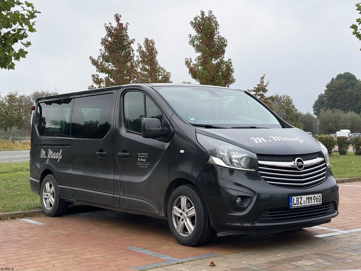 Opel Vivaro von Plauer Busbetrieb M. Maa� aus Deutschland in Plau am See am 08.10.2024