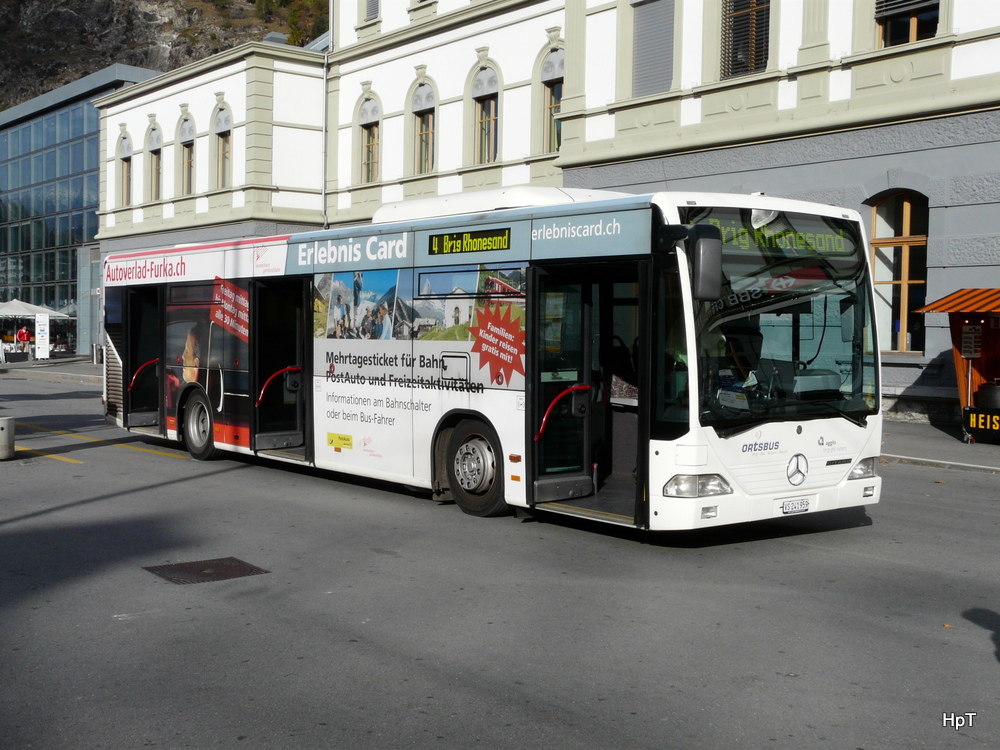 Ortsbus Brig / Postauto - Mercedes Citaro  VS  241959 bei den Bushaltestellen vor dem Bahnhof in Brig am 25.10.2013