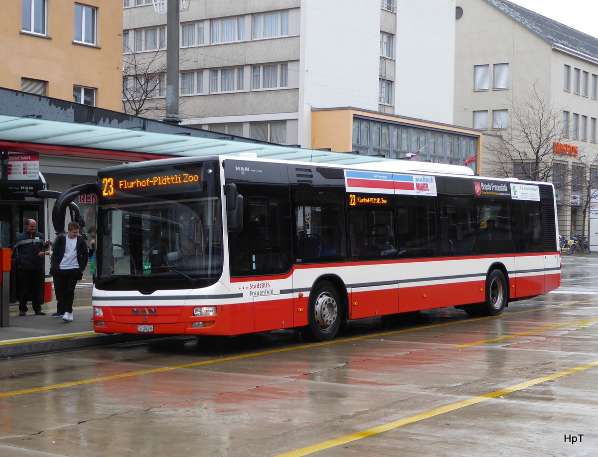 Ortsbus Frauenfeld / Postauto - MAN Lion`s City  TG  158096 in Fruenfeld am 29.11.2015