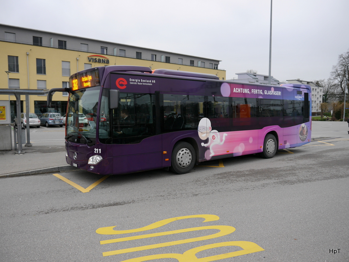 Ortsbus Lyss / RBS - Mercedes Citaro  Nr.211  BE  800211 unterwegs in Lyss am 06.01.2018