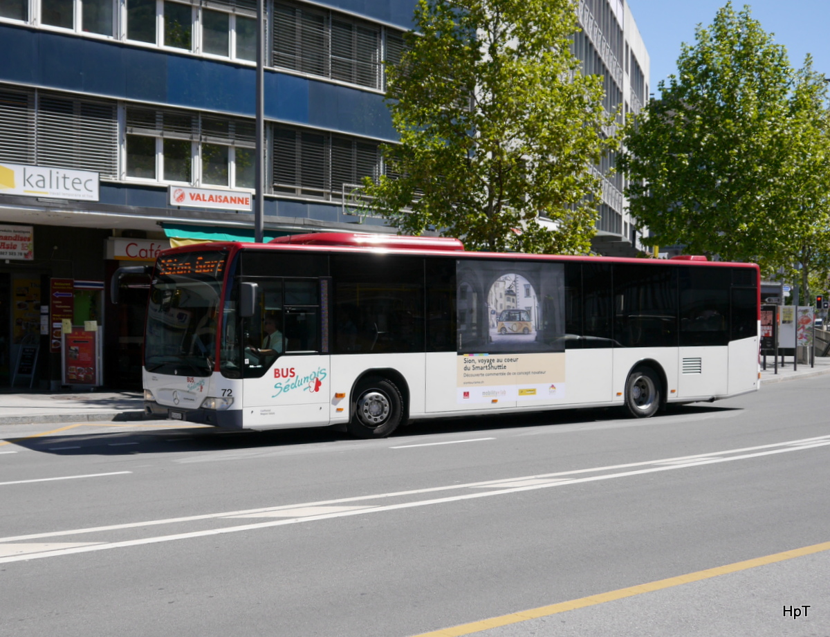 Ortsbus Sion / Postauto - Mercedes Citaro  Nr.72  VS  415457 unterwegs in Sion am 05.05.2017