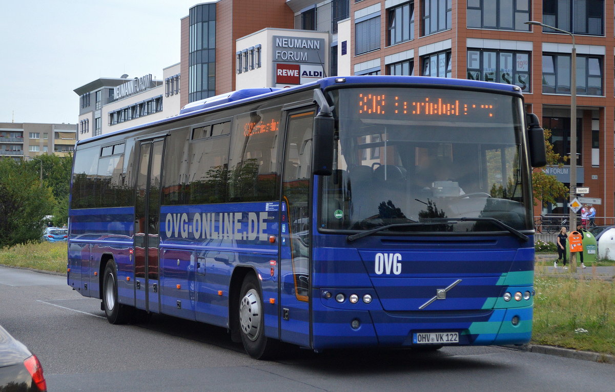 OVG | Oberhavel Verkehrsgesellschaft mbH mit einem Überlandbus vom Typ VOLVO 8700LE (Bj. 2010) auf Sonderfahrt am 26.08.19 Berlin Pankow.