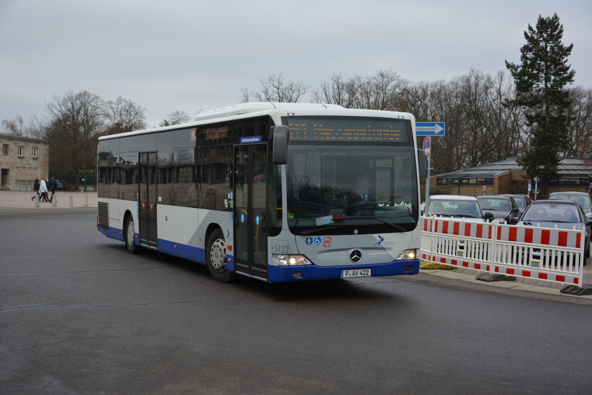 P-AV 422 (Mercedes Benz Citaro Facelift) fährt am 24.01.2015 für die Grüne Woche Shuttle verkehr. Aufgenommen am Olympischer Platz.
