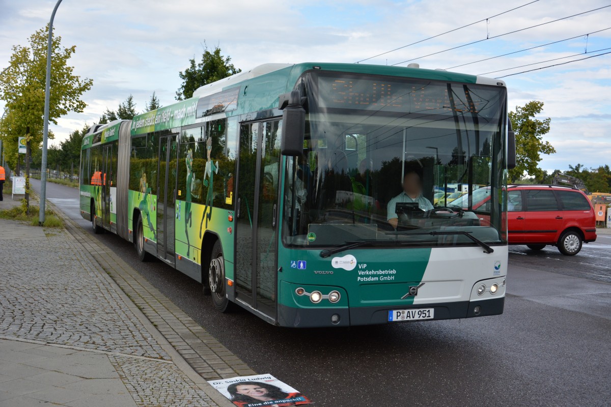 P-AV 951 (Volvo 7700) auf Schlössernacht Sonderfahrt am 16.08.2014.
