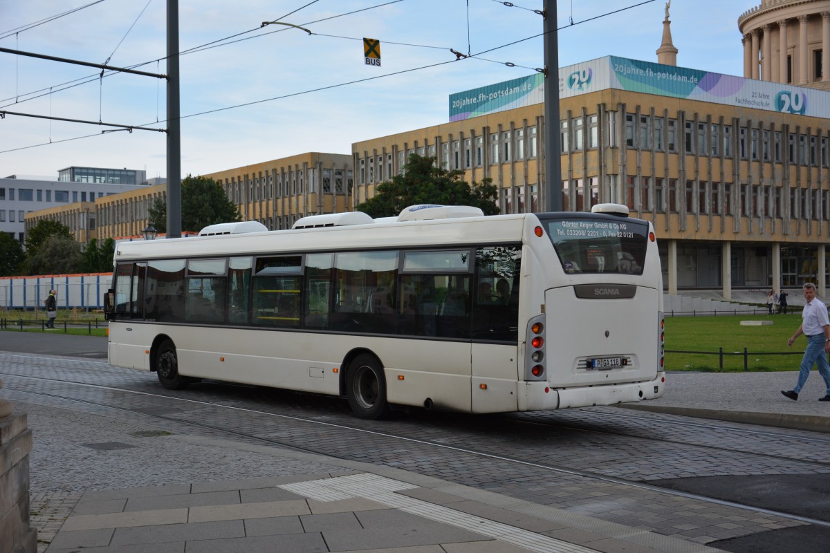 P-GA 118 fährt am 15.08.2014 auf der Linie 612 nach Neu Töplitz.