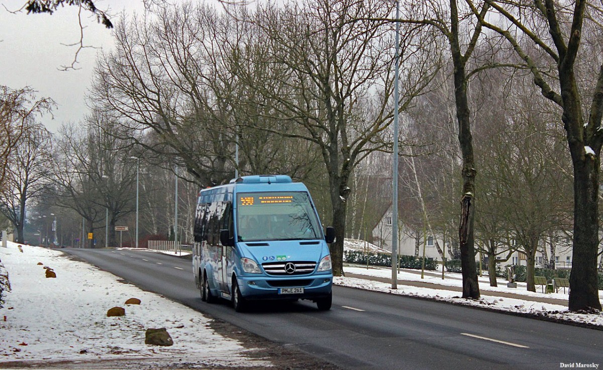 PM-E 261 (Sprinter City 77) der VGBelzig in Bad Belzig, Klinkengrund. 05.02.2015