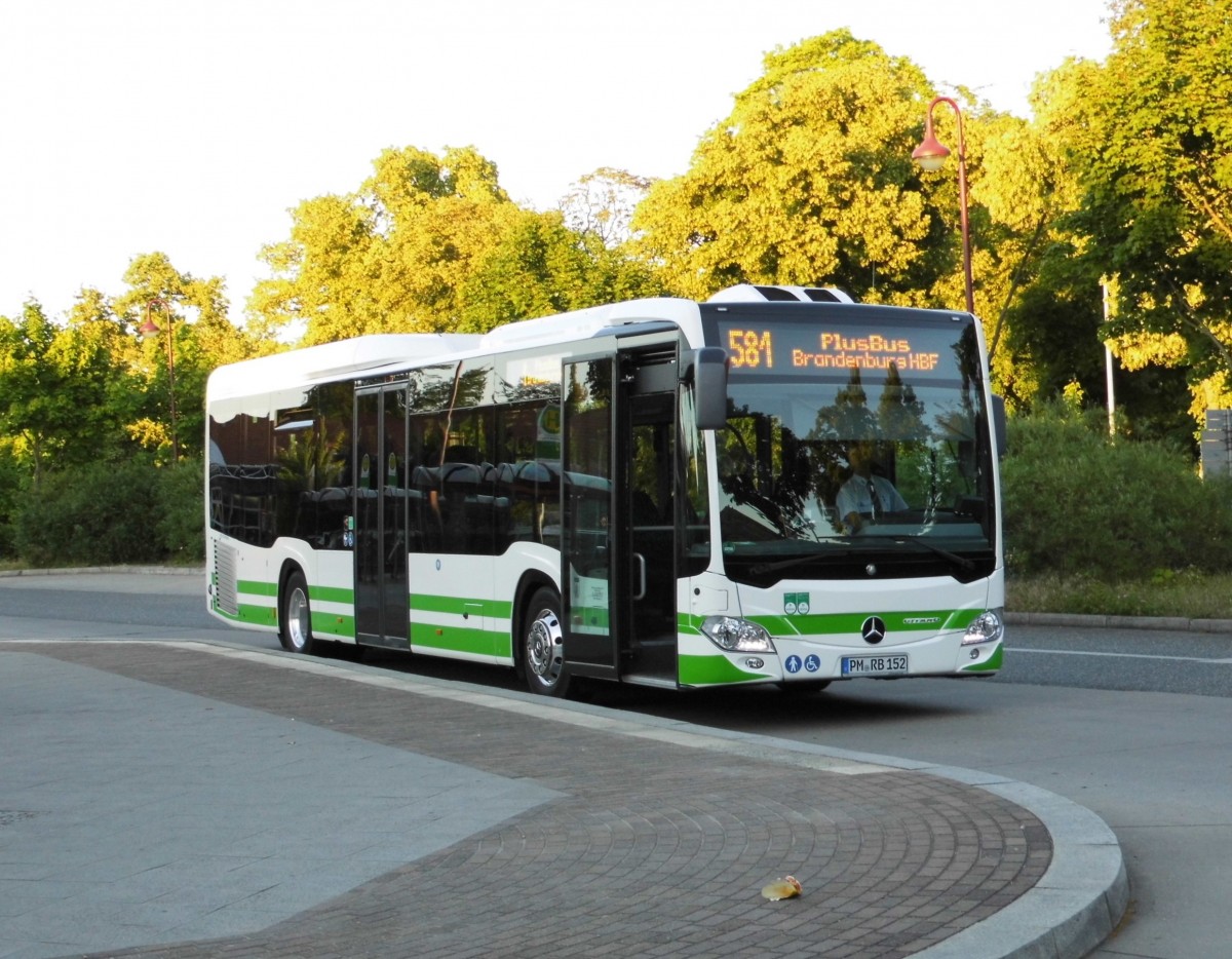 PM-RB 152 - MB O 530 C2 LE Ü in Bad Belzig, Busbahnhof am 02.07.15