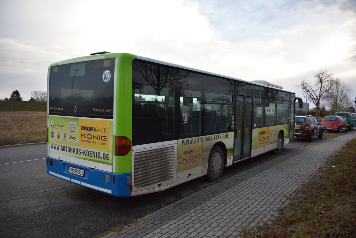 PM-RB 513 wurde am 08.12.2018 vor dem Betriebshof in Stahnsdorf aufgenommen. Aufgenommen wurde ein Mercedes Benz Citaro I Ü. 