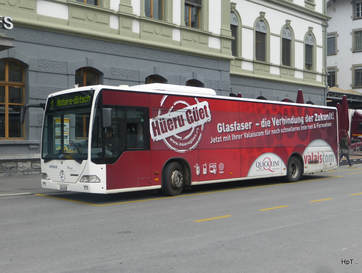 Postauto / Ortsbus Brig - Mercedes Citaro  VS  241961 vor dem Bahnhof Brig am 23.09.2015