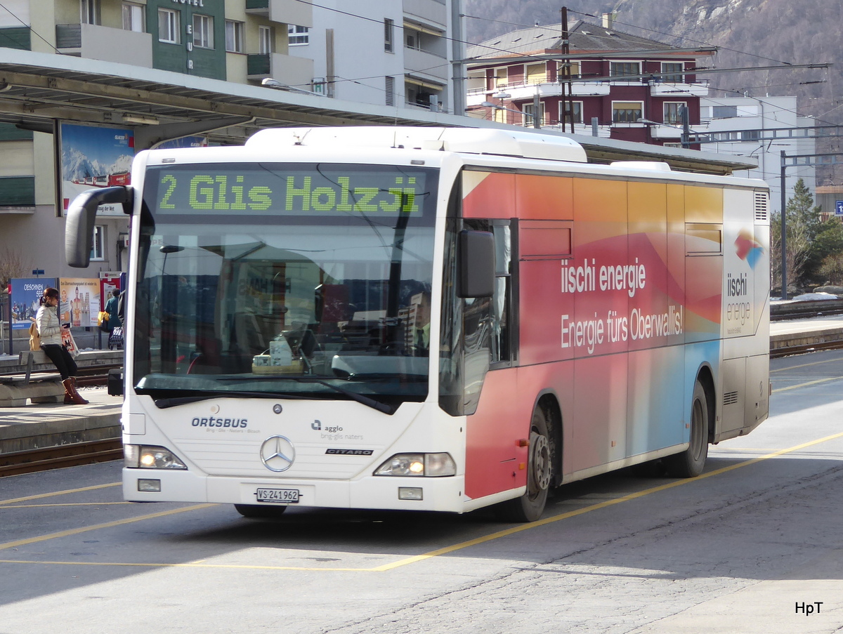 Postauto / Ortsbus Brig - Mercedes Citaro VS  241962 beim Bahnhof Brig am 16.02.2016